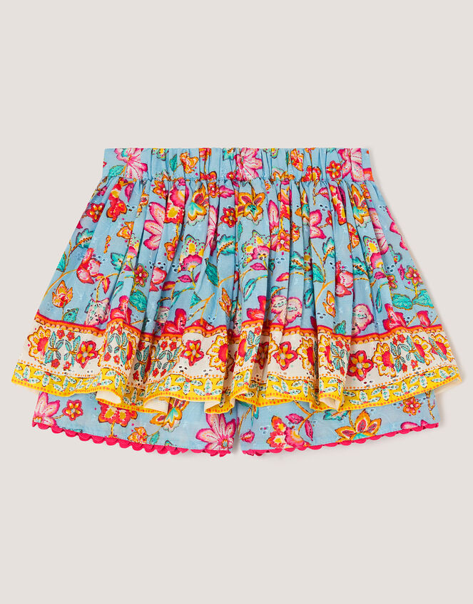 Adara Floral Print Skort Blue