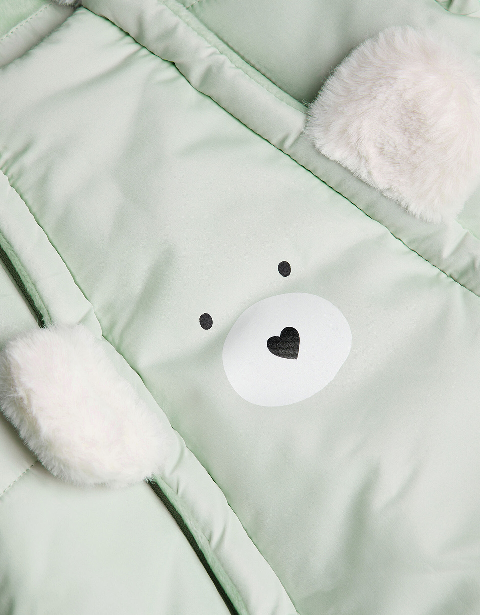 Pangasa Autumn Green Footless Fur Pramsuit