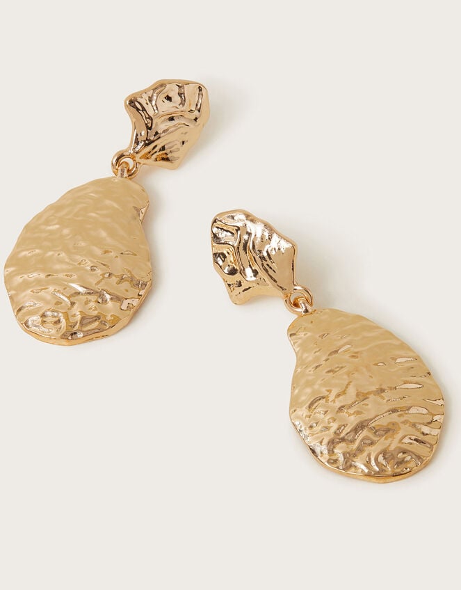 Textured Molten Drop Earrings, , large