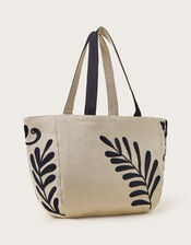 Leaf Print Tote Bag, , large