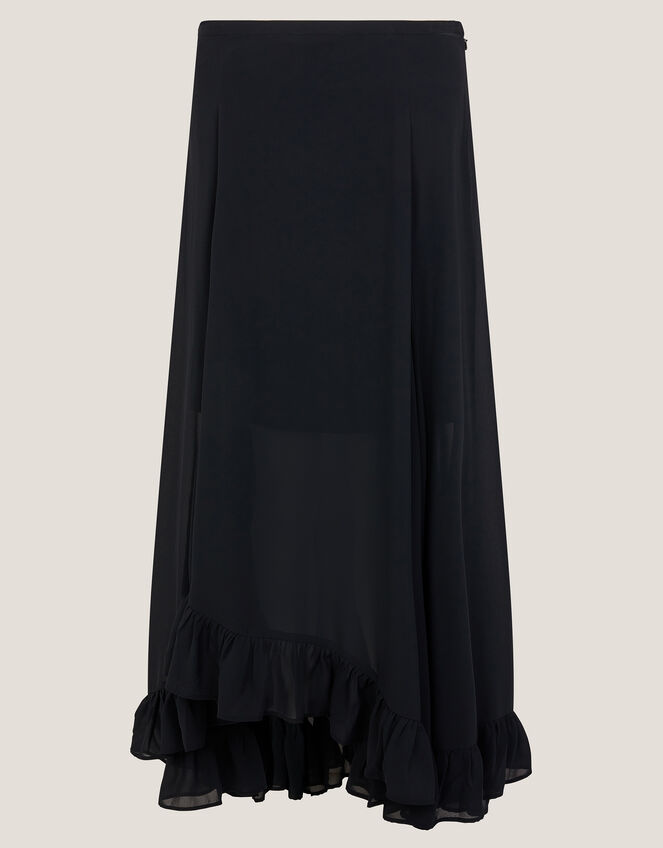 Elsie Frill Maxi Skirt, Black (BLACK), large