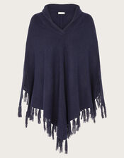 Shawl Neck Poncho, , large