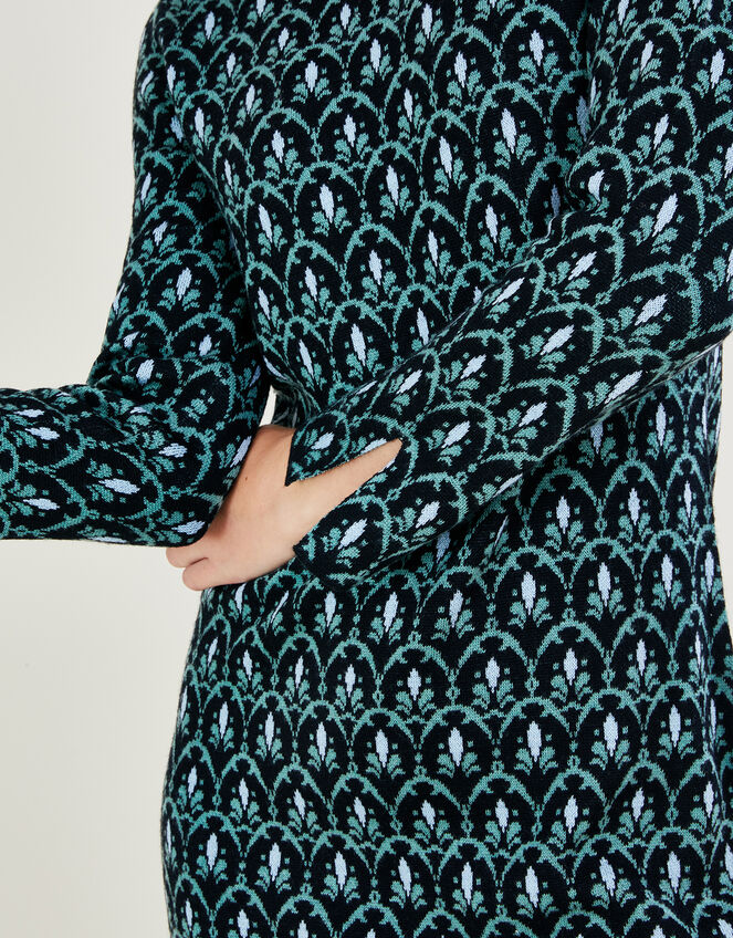 Geometric Print Short Tunic Dress with Recycled Polyester, Multi (MULTI), large