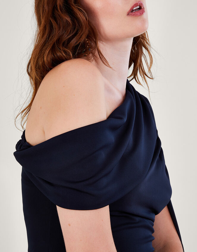 Dora Drape Dress, Blue (NAVY), large