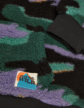 Camo Borg Fleece Hoodie, Multi (MULTI), large