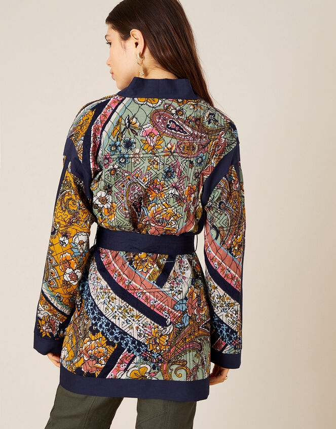 Jessie Printed Short Jacket, Blue (NAVY), large