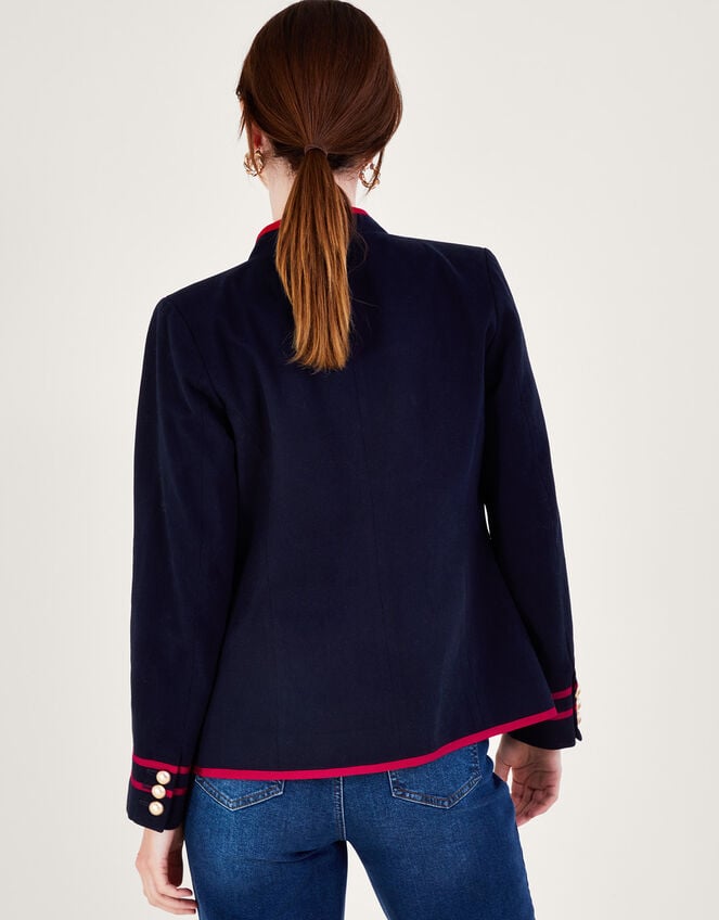 Megan Military Jacket, Blue (NAVY), large