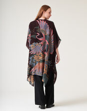 One Hundred Stars Crane Print Throwover Jacket, , large