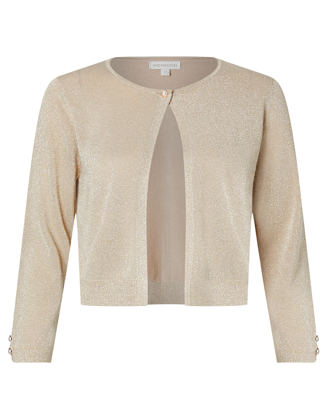 Elyse Shimmer Shrug Natural Shrugs Monsoon UK