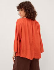 Kallie Dobby Blouse, Orange (ORANGE), large
