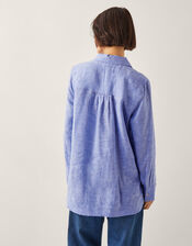 Lola Linen Shirt, Blue (BLUE), large