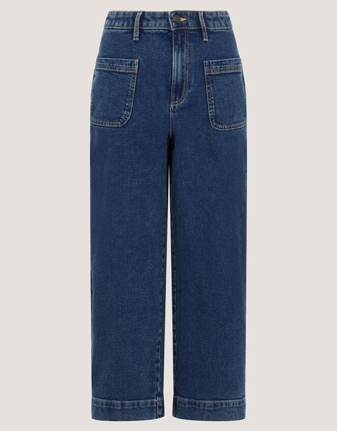 Arlo Regular Cropped Jeans, Blue (MID AUTHENTIC BLUE), large