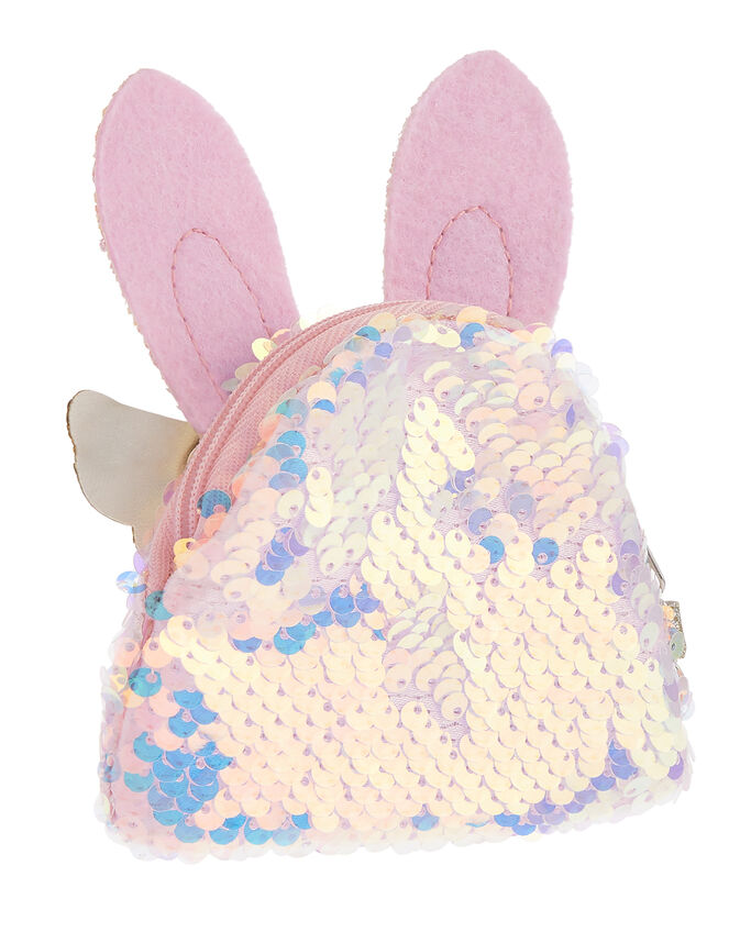 Suzie Sequin Bunny Keyring Purse, , large