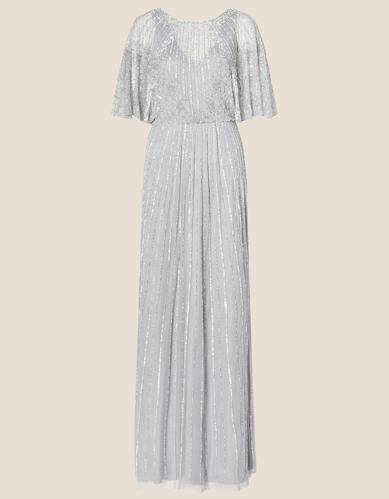 Monsoon blue tatiana embellished maxi sales dress