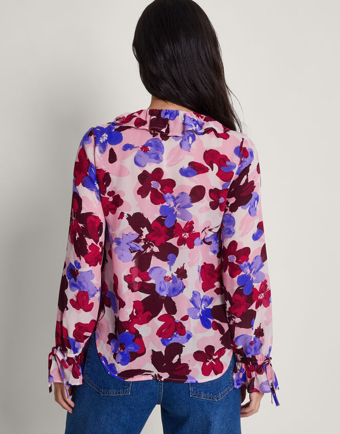 Vittoria Floral Print Blouse, Pink (PINK), large