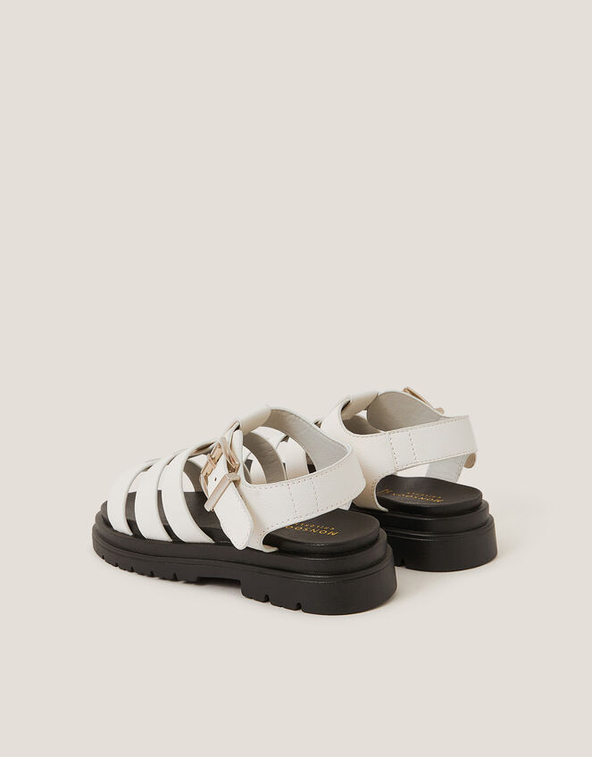 Chunky Platform Sandals, White (WHITE), large