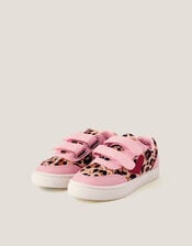 Leopard Print Rip-Tape Trainers, Multi (MULTI), large