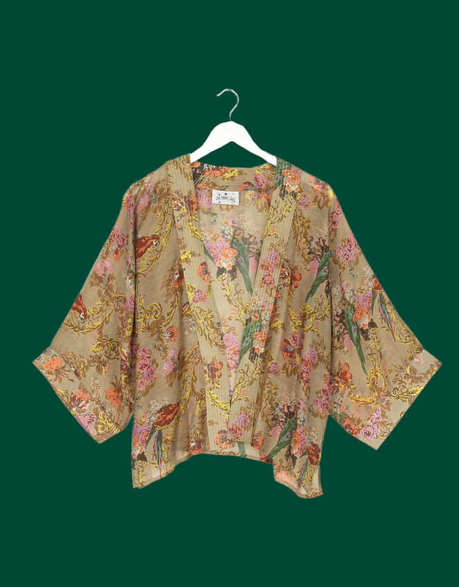 One Hundred Stars Autumn Chintz Kimono, , large
