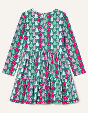 Christmas Tree Jersey Dress, Green (GREEN), large