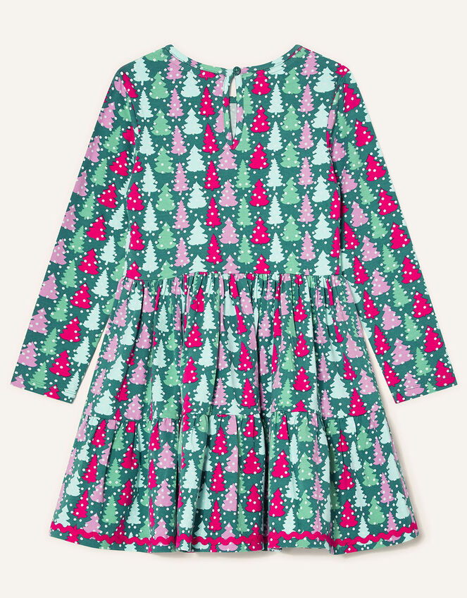 Christmas Tree Jersey Dress, Green (GREEN), large