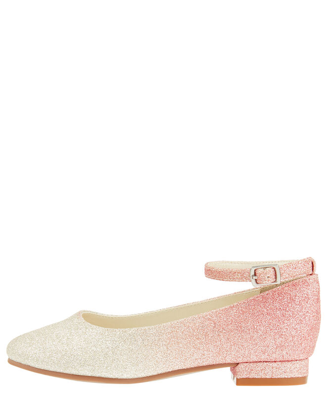 Ombre Glitter Shoes Pink | Girls' Flat Shoes | Monsoon UK.