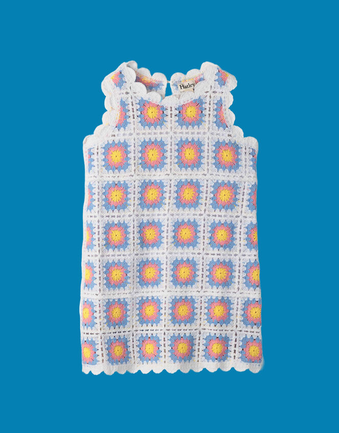 Hatley Buttercup Crochet Vest, Blue (BLUE), large