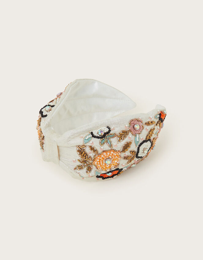 Hand-Embellished Floral Headband, , large