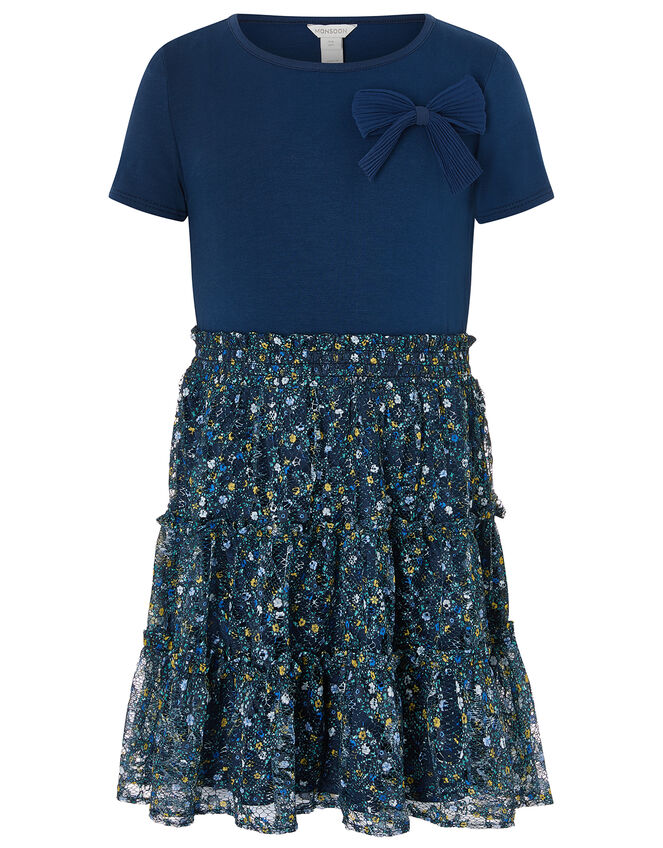 Danielle Ditsy 2-in-1 Dress, Blue (NAVY), large