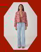 Maison Hotel Sujata Paisley Quilted Jacket, Red (RED), large