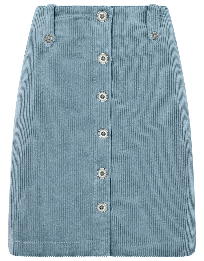Jessica Jumbo Cord Skirt, Blue (BLUE), large