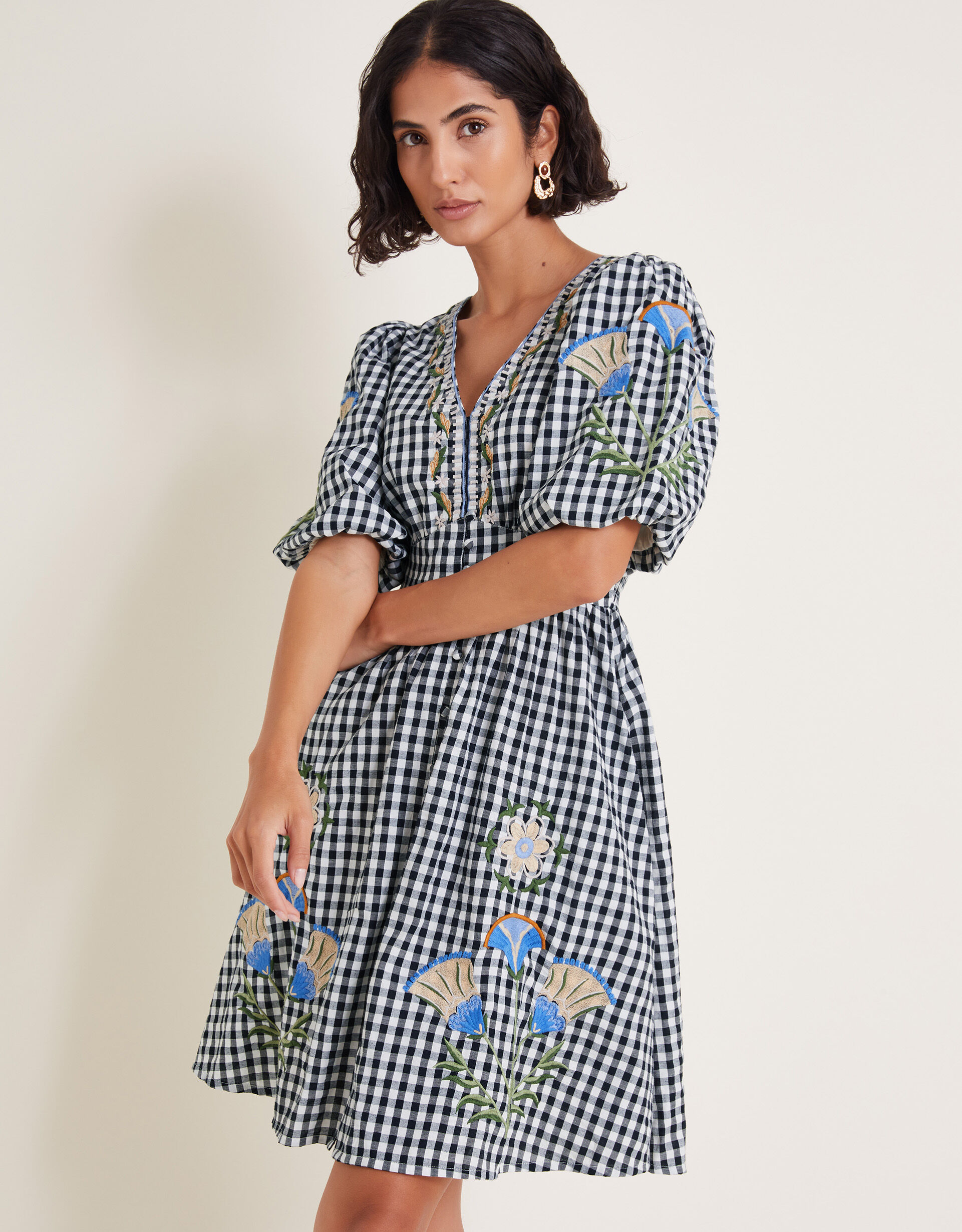 Monsoon sofia gingham dress deals