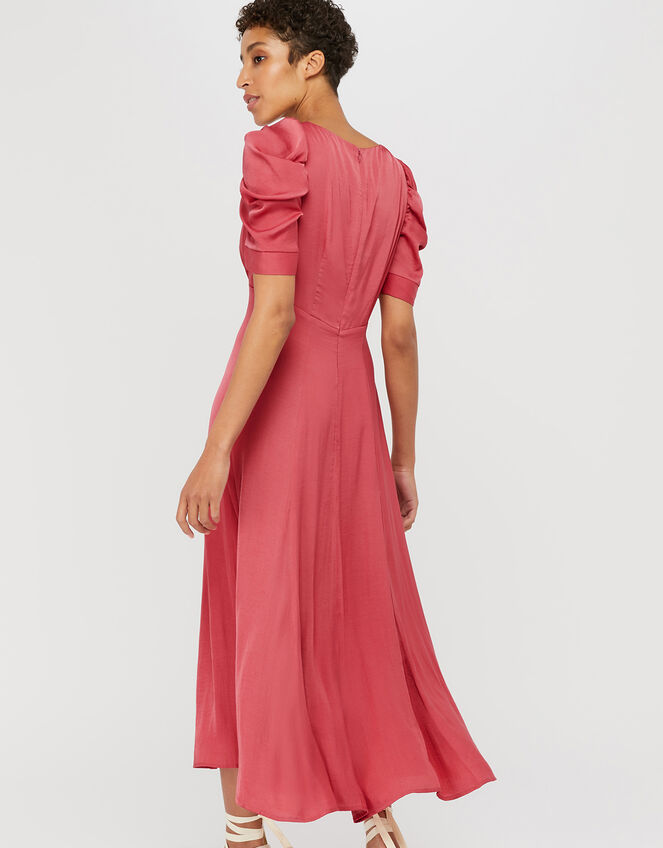 Amelia Satin Midi Dress, Pink (PINK), large