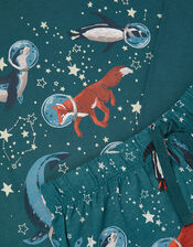 Glow In The Dark Space Pyjama Set, Green (GREEN), large