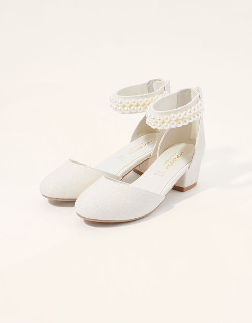 Pearl Strap Two-Part Heels, Cream (CREAM), large