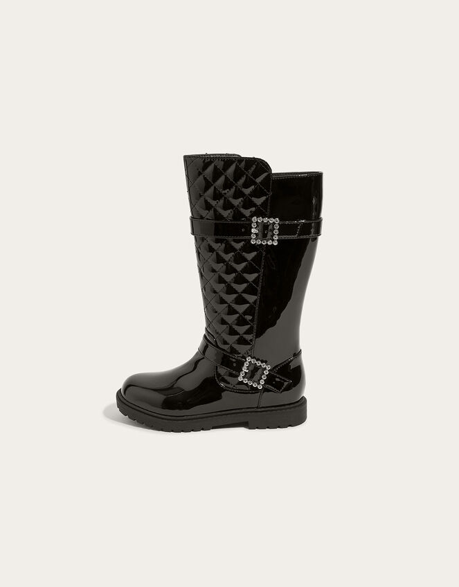 Diamante Riding Boots, Black (BLACK), large