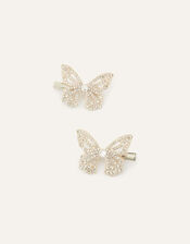Super Sparkly Butterfly Hair Clips, , large