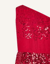 Elish One-Shoulder Prom Dress, Red (RED), large
