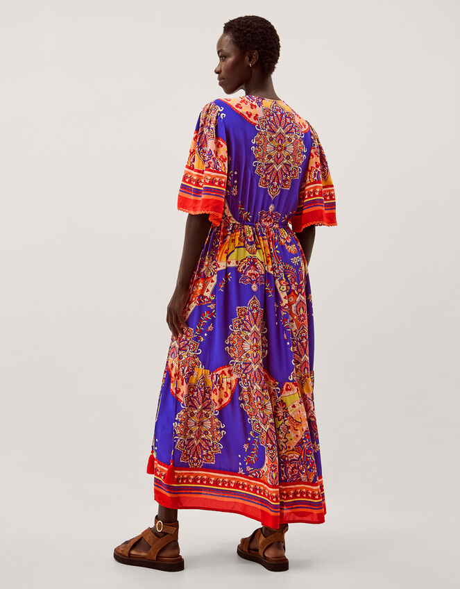 Padma Printed Midi Dress, Blue (COBALT), large