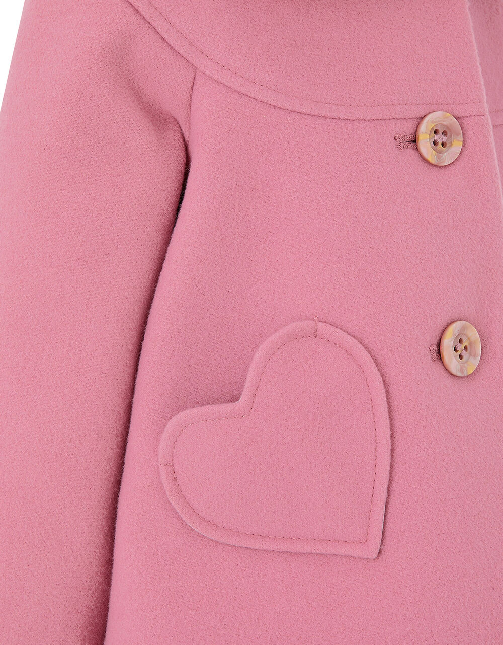Baby Heart Pocket Coat Pink Coats & Jackets Monsoon UK.