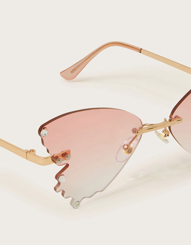 Diamante Ombré Butterfly Sunglasses, , large