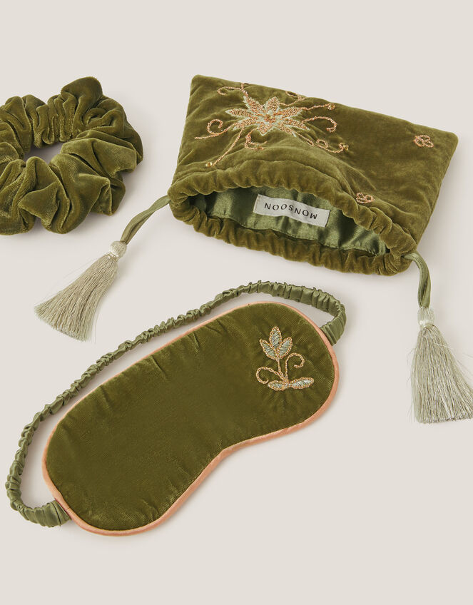 Velvet Eye Mask & Scrunchie Set, , large