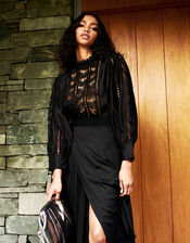 Lola Butterfly Blouse, Black (BLACK), large