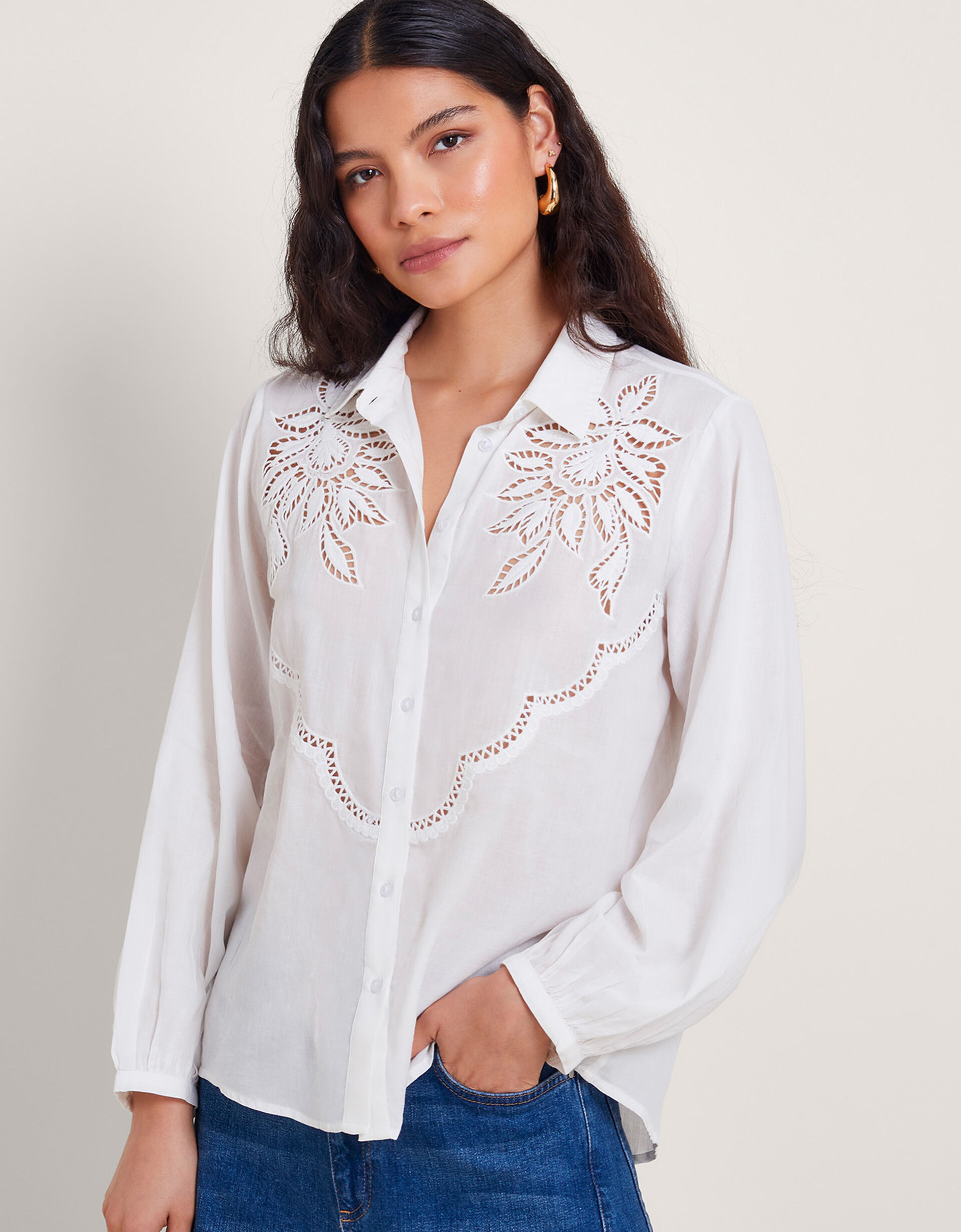 Béhen - White Cutwork Shirt