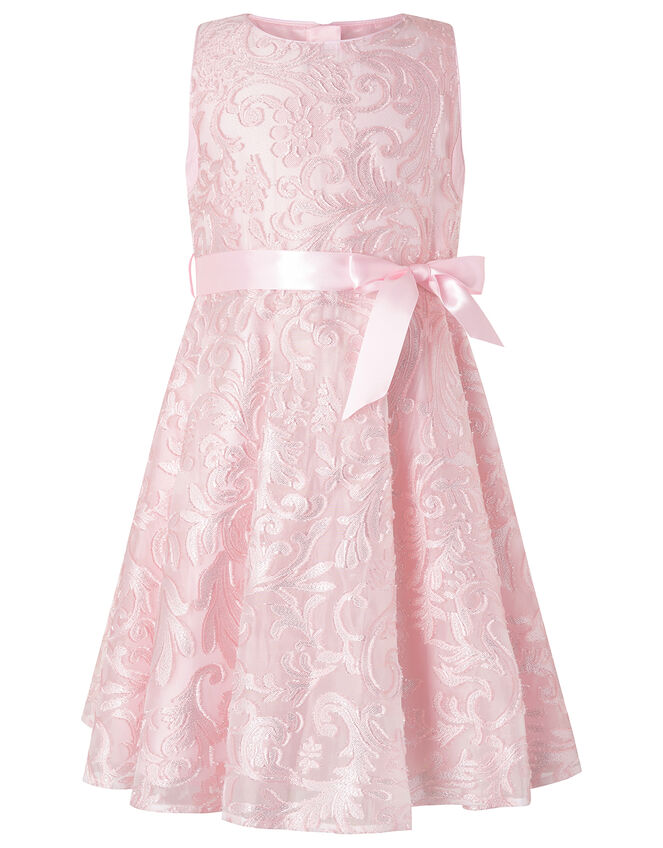 Cordelia Sparkle Jacquard Party Dress, Pink (PINK), large