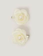 2-Pack Flower Girl Hair Clips, Ivory (IVORY), large