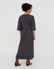 Raffya Ibiza Cutwork Midi Dress, Grey (GREY), large