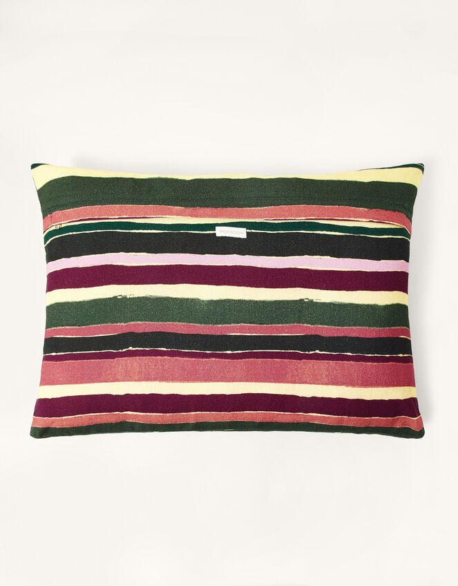 Stripe Rectangle Cotton Cushion, , large