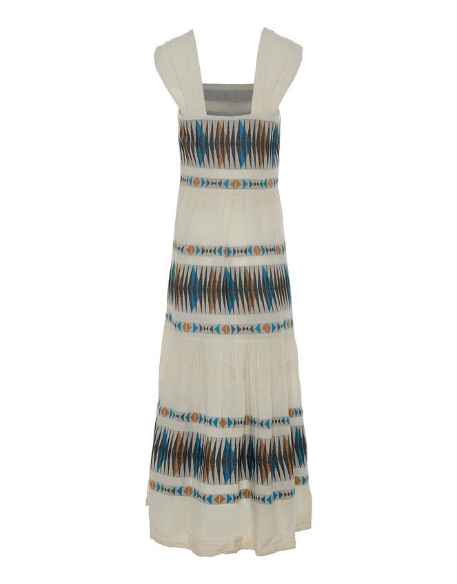 Devotion Twins Elegant Jacquard Maxi Dress, Natural (NATURAL), large
