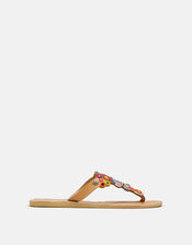 Laidback London Simba Leather Sandals, Multi (MULTI), large