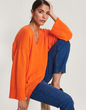 Coni Cashmere Jumper, Orange (ORANGE), large